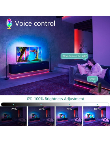 Tira de LED RGB COB INDARUN 10m 5760 LEDs Control Remoto