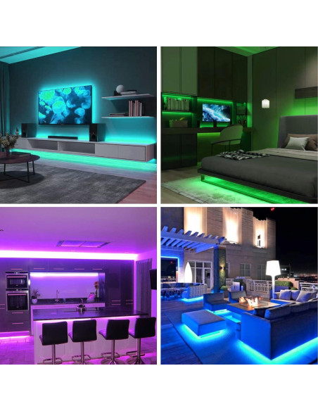 Tira de LED RGB COB INDARUN 10m 5760 LEDs Control Remoto