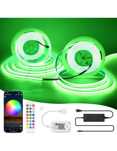 Tira de LED RGB COB INDARUN 10m 5760 LEDs Control Remoto