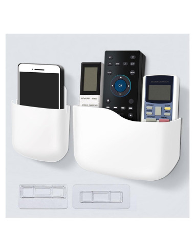 Soporte de Control Remoto ITATIOLFY Blanco Marfil 4 Compartimentos