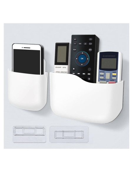 Soporte de Control Remoto ITATIOLFY Blanco Marfil 4 Compartimentos