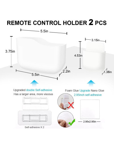 Soporte de Control Remoto ITATIOLFY Blanco Marfil 4 Compartimentos