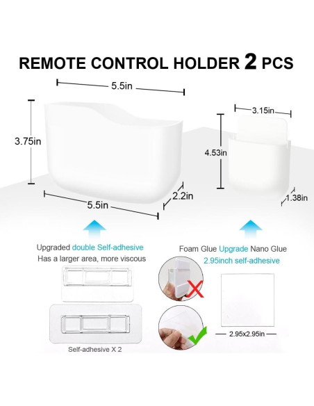 Soporte de Control Remoto ITATIOLFY Blanco Marfil 4 Compartimentos
