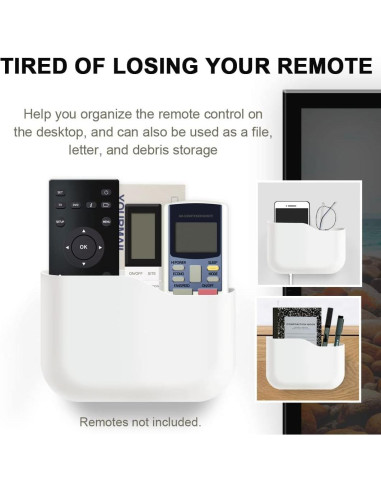 Soporte de Control Remoto ITATIOLFY Blanco Marfil 4 Compartimentos