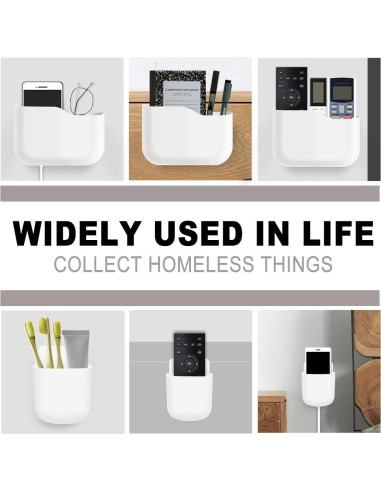 Soporte de Control Remoto ITATIOLFY Blanco Marfil 4 Compartimentos