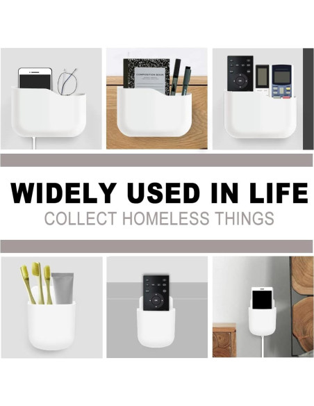 Soporte de Control Remoto ITATIOLFY Blanco Marfil 4 Compartimentos