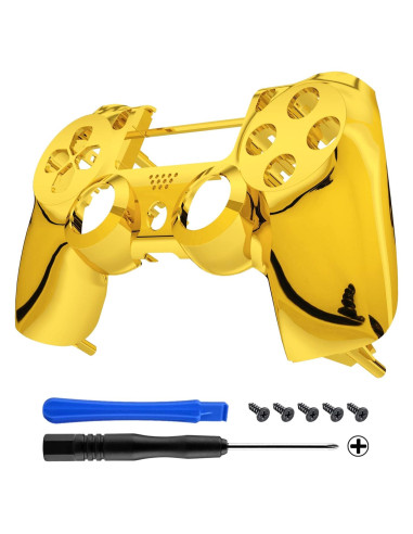 Carcasa Frontal Personalizada eXtremeRate Oro Cromado PS4 Pro Slim