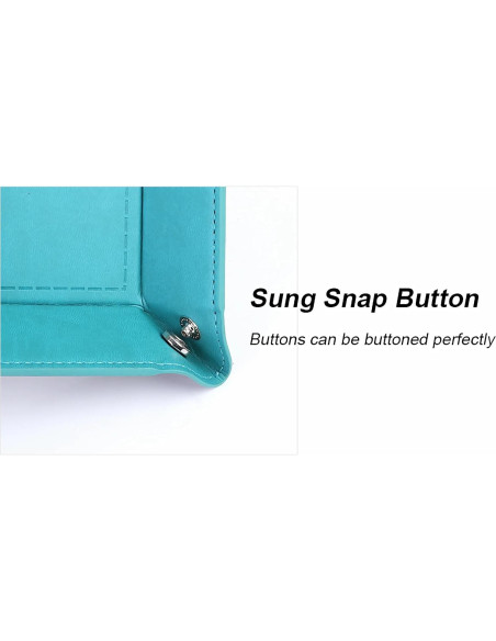 Bandeja de Valet Plegable siduater de Cuero Sintético Beige