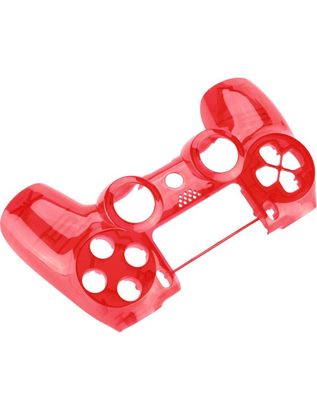 Carcasa Frontal eXtremeRate Transparente Rojo para PS4 Slim/Pro