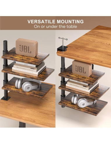 Estante de Escritorio PawsWhirl 3 Niveles Ajustable 14.97 kg