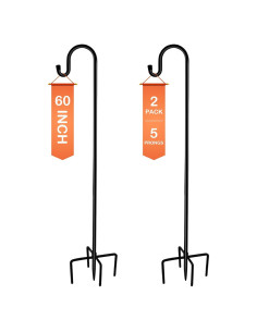 Ganchos de Pastor Ottsuls 152 cm Ajustables para Jardín - 2 Paquete