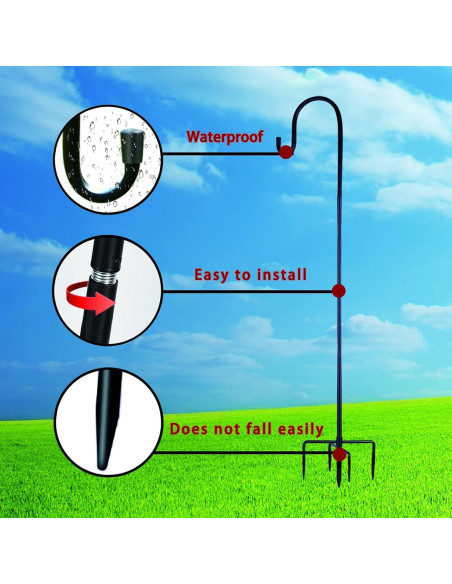 Ganchos de Pastor Ottsuls 152 cm Ajustables para Jardín - 2 Paquete