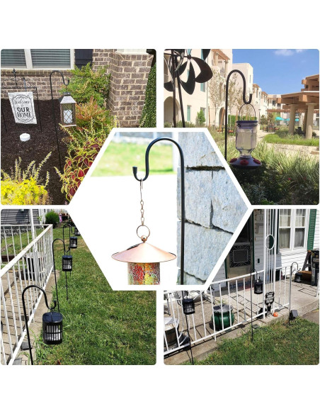 Ganchos de Pastor Ottsuls 152 cm Ajustables para Jardín - 2 Paquete