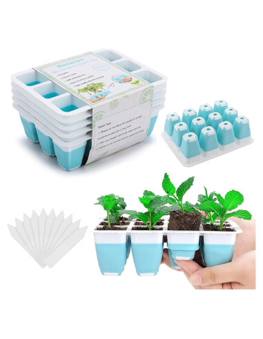 Kit de Inicio de Semillas 5 PCS Hanaoyo con Celdas Flexibles