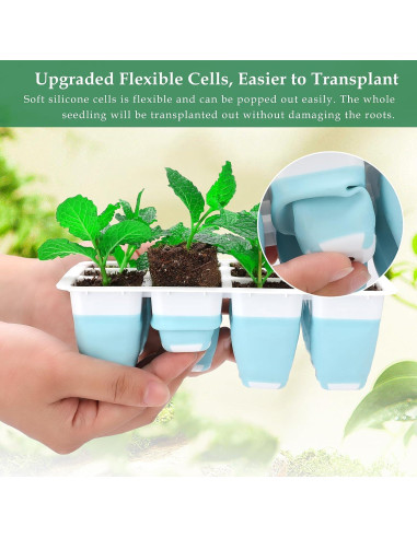 Kit de Inicio de Semillas 5 PCS Hanaoyo con Celdas Flexibles