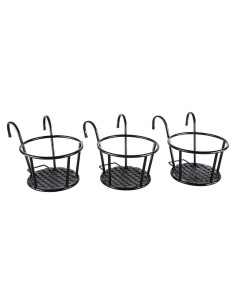 Soporte Colgante para Macetas HowRU - Paquete de 3 Negro