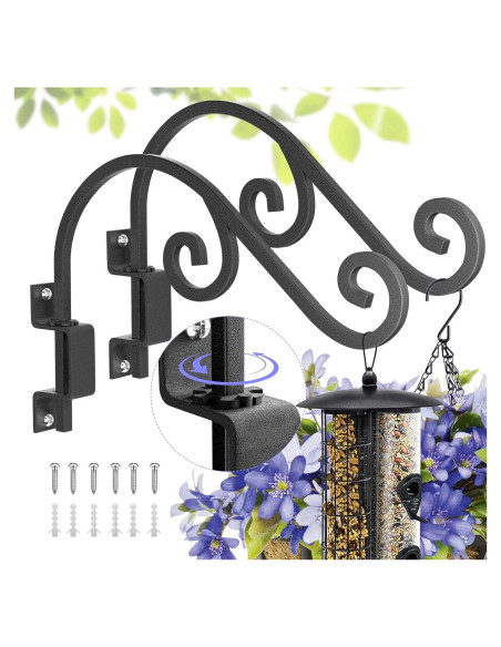 Soportes Giratorios para Plantas GOODBUY - 2 Ganchos de Metal 40.64 cm