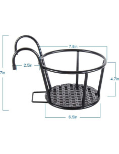 Soporte Colgante para Macetas HowRU - Paquete de 3 Negro 2