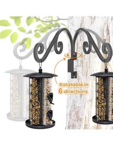 Soportes Giratorios para Plantas GOODBUY - 2 Ganchos de Metal 40.64 cm