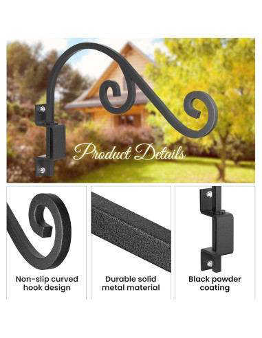 Soportes Giratorios para Plantas GOODBUY - 2 Ganchos de Metal 40.64 cm