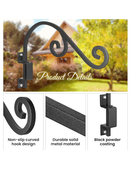 Soportes Giratorios para Plantas GOODBUY - 2 Ganchos de Metal 40.64 cm