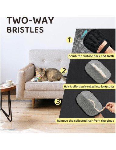 Guante Quitapelos para Mascotas IPTPAS - Lavable y Suave