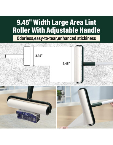 Rodillo de Pelusa Extra Grande Sayene 24 cm con 360 Hojas