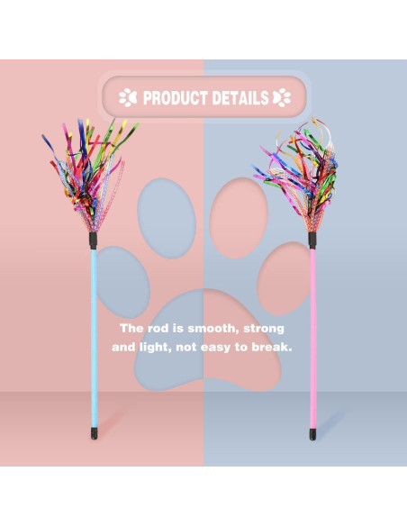Varita Interactiva para Gatos Worbee 2 Piezas con Plumas