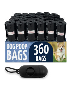Bolsas de Excremento de Perro Reli - 360 Unidades, 24 Rollos, 22.86x33.02 cm, Sin Fragancia, a Prueba de Fugas
