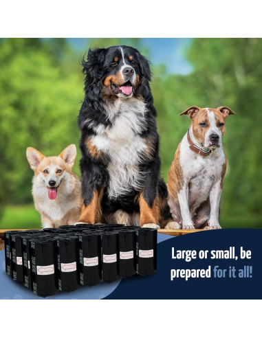 Bolsas de Excremento de Perro Reli - 360 Unidades, 24 Rollos, 22.86x33.02 cm, Sin Fragancia, a Prueba de Fugas