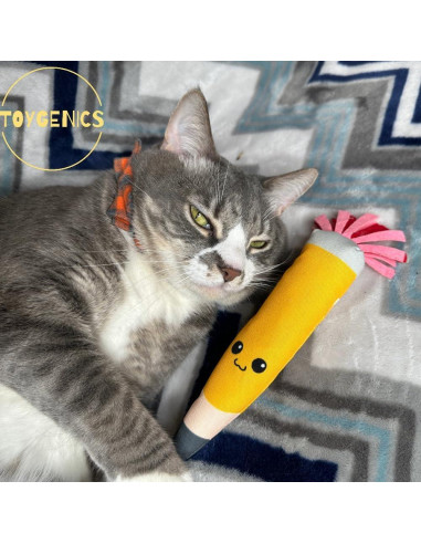 Juguete para Gato ToyGenics Lápiz con Hierba Gatera Orgánica