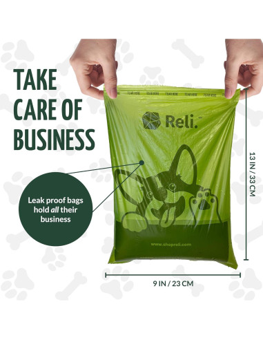 Bolsas de Poop Biodegradables Reli. 550 Unidades Verde