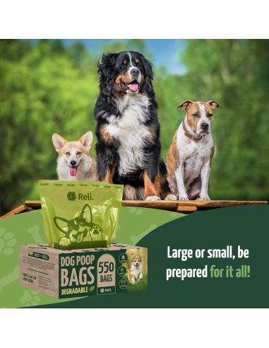 Bolsas de Poop Biodegradables Reli. 550 Unidades Verde