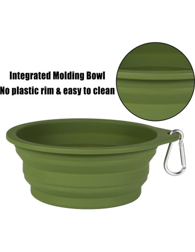 Cuencos Plegables para Perros SLSON 600ml Azul y Verde