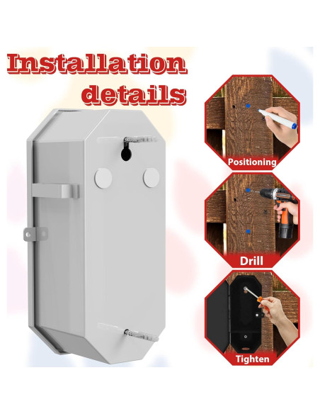 Dispensador de bolsas para excremento de perro Numeroustar, metal, 8 rollos