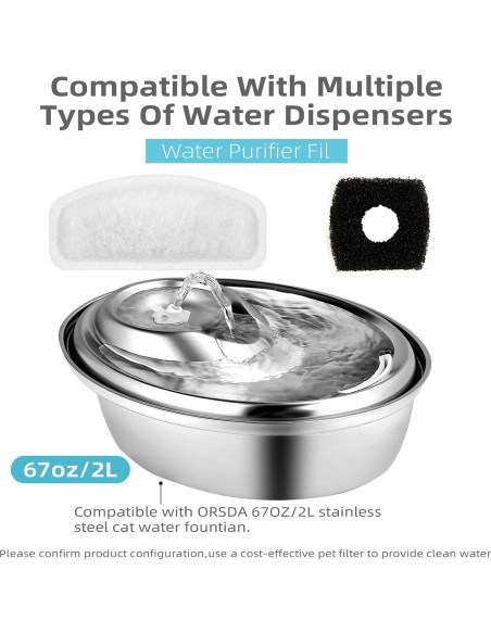 Paquete de 12 Filtros y 6 Esponjas para Fuente Mascotas D30