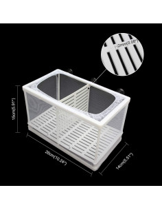 Caja de cría de peces Senzeal Grande con red de aislamiento 2