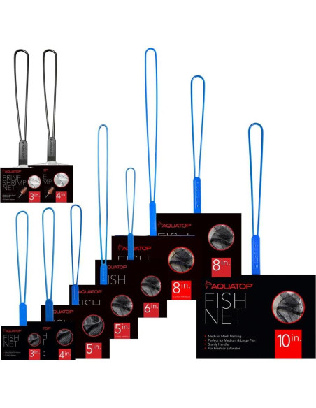 Red de Acuario Aquatop 12.7 cm con Mango Largo 47 cm - Malla Media Red de Acuario Aquatop 12.7 cm con Mango Largo 47 cm - Malla Media