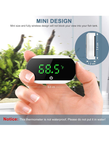 Termómetro Digital para Acuario Ankilo Blanco - Alta Precisión +/-1C