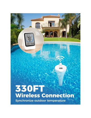 Termómetro Digital de Piscina LIORQUE Flotante IPX8 Preciso