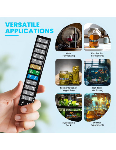 Termómetro Adhesivo Horizontal Heezy 10-32C 5 Piezas