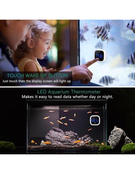 Termómetro Digital para Acuario ORIA - 2 PCS, Alta Precisión