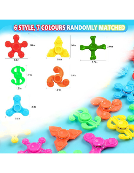 100 Mini Spinners Antiestrés TGIQROVE Juguetes Sensoriales