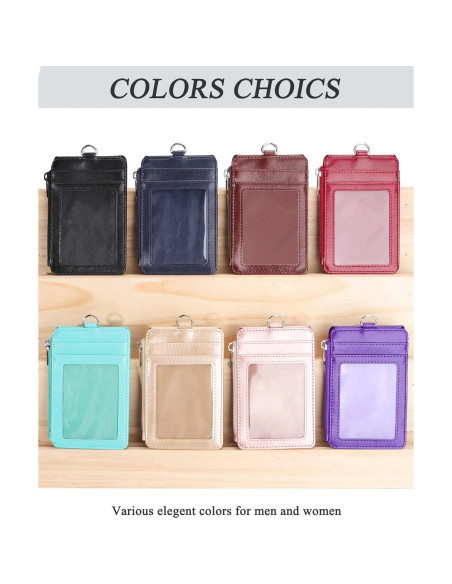 Porta Credencial Teskyer Negro con Cordón y 4 Ranuras