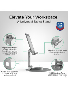 Soporte Giratorio para Tabletas Plugable PT-STAND1 360 hasta 32.77 cm 2