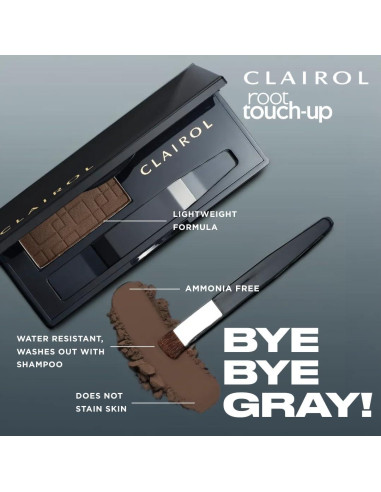 Polvo Temporal Ocultador de Raíces Clairol Negro 1.98g