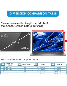 Filtro de Privacidad FILMEXT para Laptop 14" Anti-Ojos UV 2