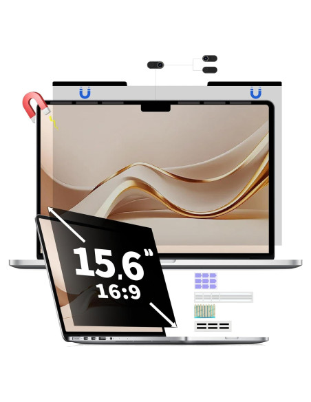 Filtro de Privacidad Magnético 15.6" Halloive para Laptop