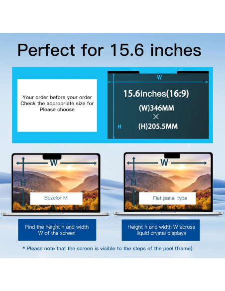 Filtro de Privacidad Magnético 15.6" Halloive para Laptop