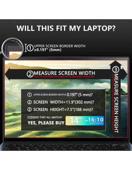 Pantalla de Privacidad Magnética FILMEXT 14" 16:10 Anti-reflejo